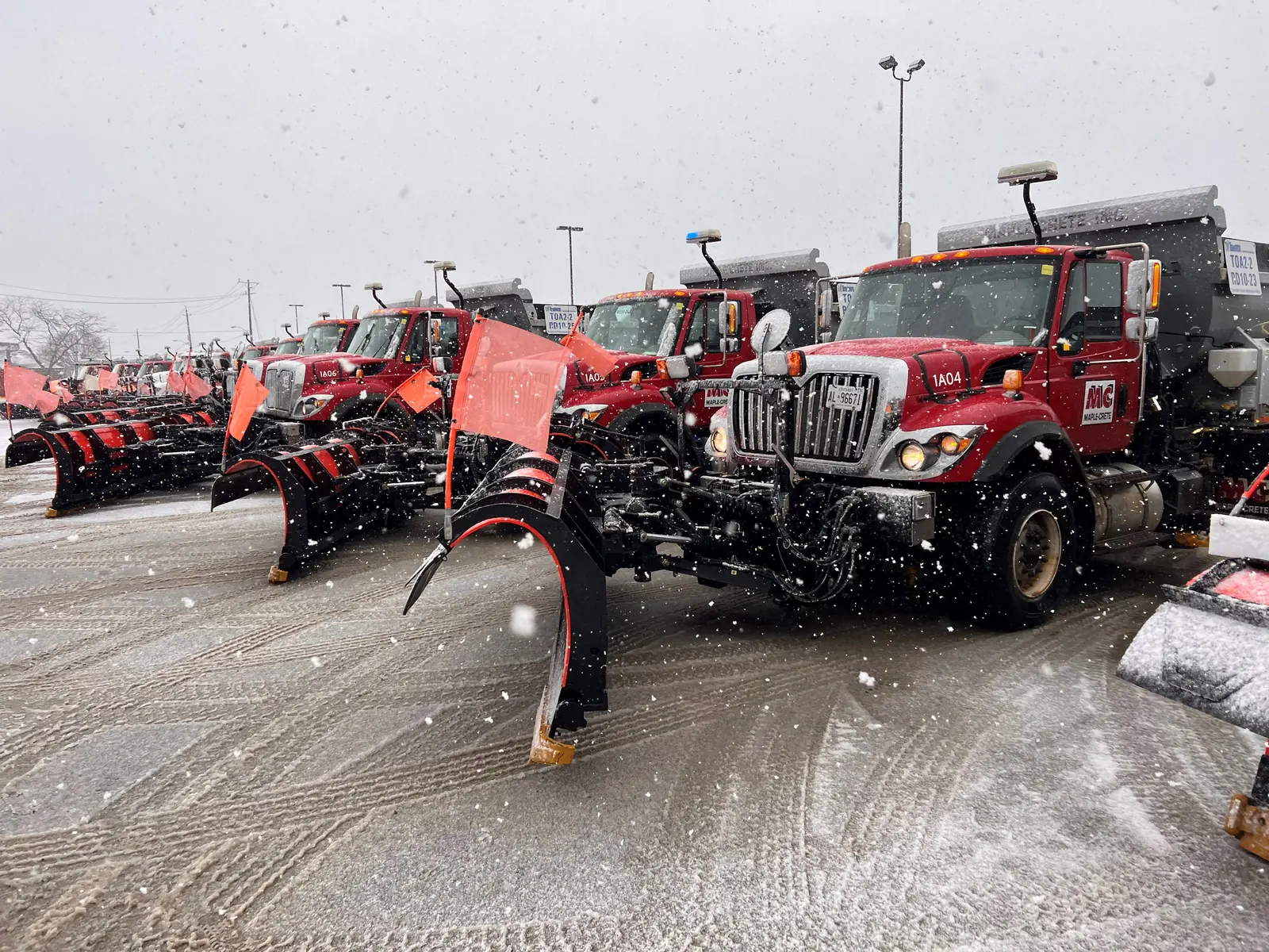 Maple-Crete winter plow fleet