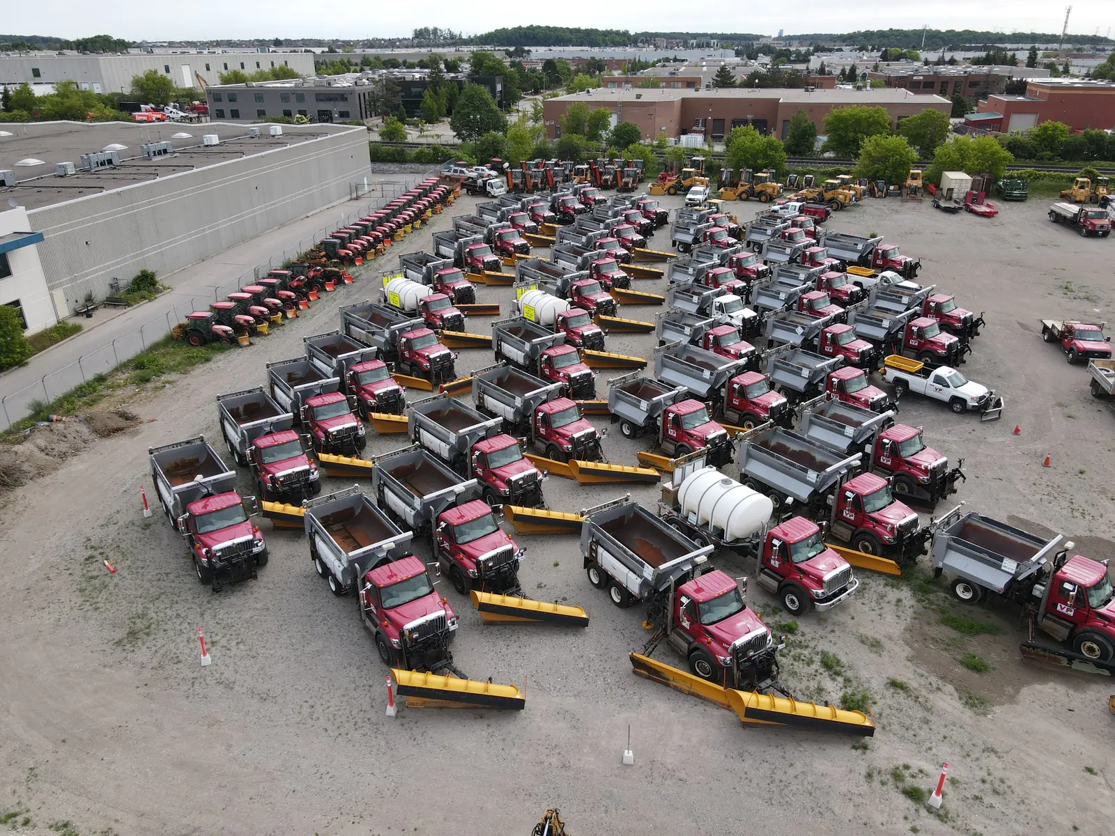 Aerial of Maple-Crete fleet